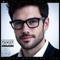 thumbnail image 4 of Classic Narrow Rectangle Horn Rim Blue Light Filter Computer Glasses [Peach], 4 of 8