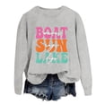 thumbnail image 4 of WEAIXIMIUNG Sweat-Shirt pour Femmes Zip Up Sweat-Shirt Surdimensionné Col Rond Manches Longues Pull, 4 of 4
