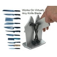thumbnail image 2 of Kitchen Knife Sharpener, Triple-Action Carbide Austrian Tungsten Edge Sharpens, Hones, Polishes Serrated, Beveled, Standard Blades, Safe and Easy to Use, 2 of 5