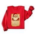 thumbnail image 4 of Craaazy Christmas Sweatshirts for Women Loose Long Sleeve Graphic Santa Claus Print Xmas Shirts Gifts, 4 of 8