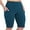 Blue, variant on Sociala Women's Knee Length High Waisted Bike Shorts With Side Pockets Workout Athletic Running Shorts