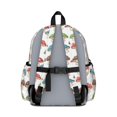 thumbnail image 3 of Mushroom and Character White Pattern Cute School Backpack with Padded Back and Adjustable Shoulder Straps 13.4"x11"x4.7", 3 of 5