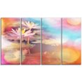 thumbnail image 2 of Lotus sur Fond Abstrait - Impression sur Toile Florale, 2 of 3