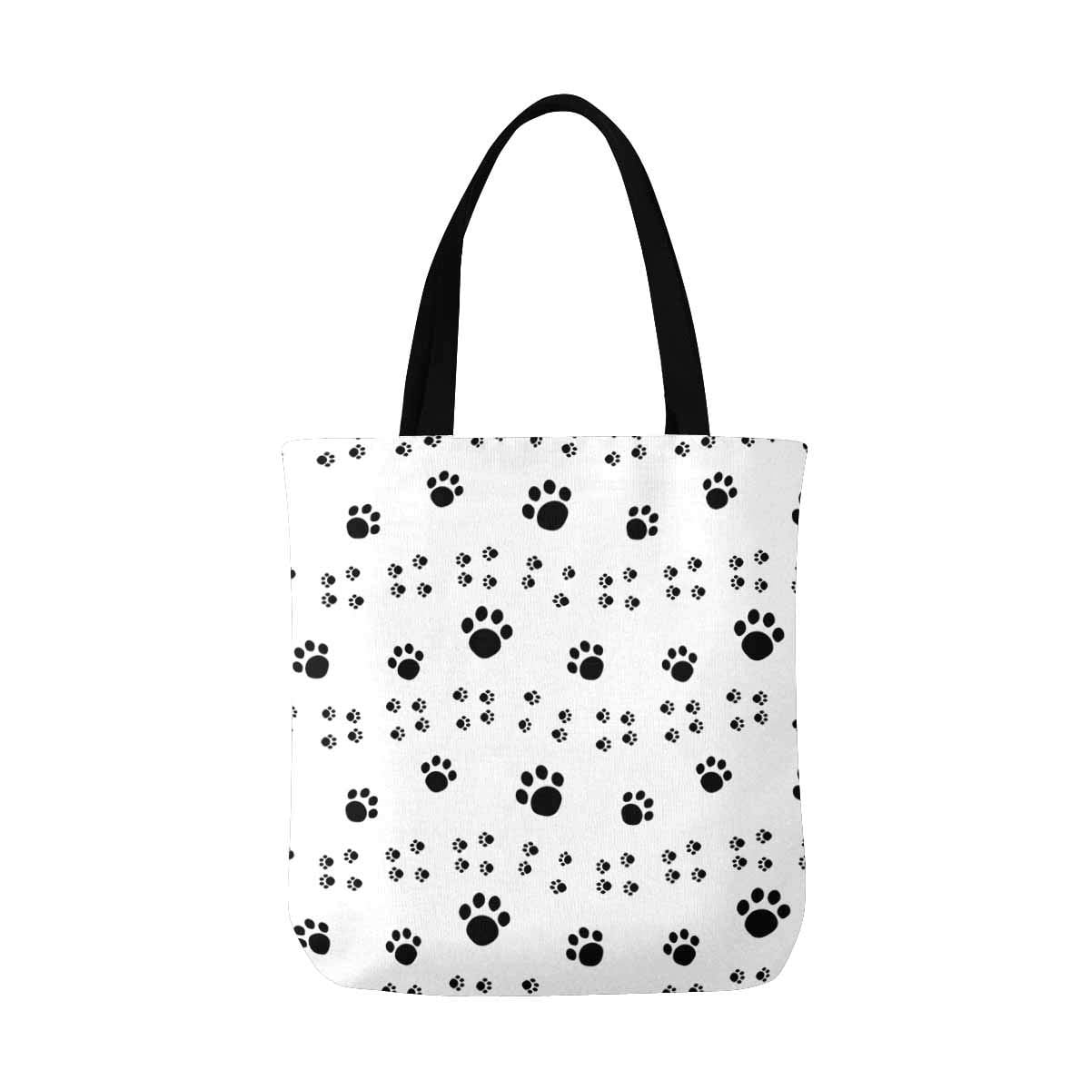 HATIART Paw Print Pattern Reusable Grocery Bags Shopping Bag Canvas ...