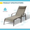 thumbnail image 2 of EROMMY Patio Chaise Lounge, Set of 2 Outdoor Lounge Chair, for Beach Pool Sunbathing Lawn Pool Lounge Chairs Outside Tanning Chairs for All Weather, 2 of 14