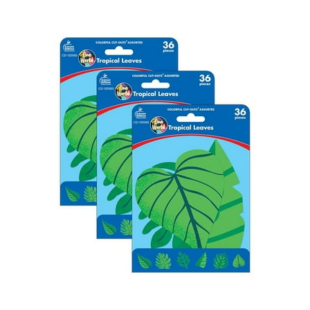 Carson Dellosa Education One World Tropical Leaves Cut-Outs, 108 Pieces