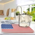 thumbnail image 5 of USA American Flag Dish Drying Mat for Kitchen Ccounter Absorbent Microfiber Small Drying Pad Dish mats for Kitchen Countertops 16 x 18 Inch, 5 of 6