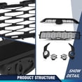 thumbnail image 2 of Front Upper Lower Bumper Grill + Fog Lights Set Fit For 2014-2019 Toyota 4Runner SR5, 2 of 10