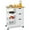 White, variant on Dextrus Kitchen Storage Cart with Shelves and Drawers, Rolling Kitchen Island with Wheels, White