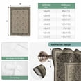 thumbnail image 6 of Beige Boho Balloon Curtains 63 Inch Length for Living Room/Bedroom, Vintage Floral Abstract Art Ethic Tribe Rod Pocket Privacy Door Curtains Decorative Tie Up Shade for Window 52"x63", 6 of 8
