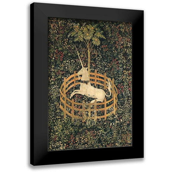Unknown 11x14 Black Modern Framed Museum Art Print Titled - The Unicorn in Captivity