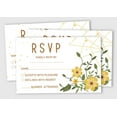 thumbnail image 4 of Inkdotpot 50 Blank RSVP Cards With White Envelopes-Floral & Leaves Style Response Card-RSVP For Wedding-Rehearsal Dinner-Baby Shower-Bridal Shower-Engagement Party Invitations, 4 of 7