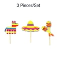 thumbnail image 2 of Cateissary Banner Decoraciones de Fiesta Mexicana Bunting Interior Fiesta al aire libre Reutilizable Photo Props Celebración Festival Suministros Kits de decoración para fiestas juego de 3 campanas, 2 of 6