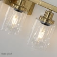 thumbnail image 3 of 37" Gold 6-Light Bathroom Vanity Light Fixture, Modern Wall Sconce with Clear Glass Shades, Bathroom Light Fixtures Over Mirror for Vanity, Dressing Table, Hallway (Bulbs Not Included), 3 of 9