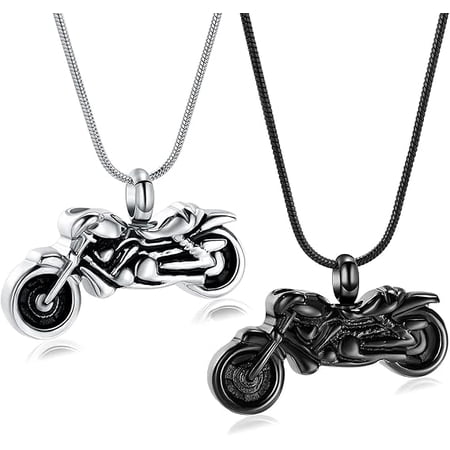 Motorcycle Urn Necklace for Ashes Cremation Jewelry for Women Men Motorcycle Memorial Urn Necklace for Ashes Holder Funeral Keepsake Jewelry for Loved Ones