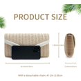 thumbnail image 3 of Straw Clutch Purse for Women Envelope Clutch Handbags for Summer Beach Evening Shoulder Crossbody Bag, 3 of 9
