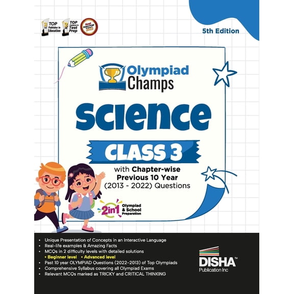 Olympiad Champs Science Class 3 with Chapter-wise Previous 10 Year (2013 - 2022) Questions 5th Edition Complete Prep Gui, (Paperback)