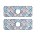 thumbnail image 7 of Yayeee Faucet Mat for Kitchen Sink 14.7" Diatomite Long Splash Guard Pad, Beige Art Pattern, 2 Pack, 7 of 7