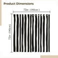thumbnail image 4 of Black and White Striped Shower Curtain, Modern Shower Curtain for Bathroom, Vertical Stripe Design, 71x71 in, 12 Hooks, 4 of 5