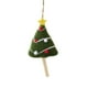 thumbnail image 2 of Adorno Navideño Colgante de Tela Verde Flocada | Corona Navideña Ligera de 10 X 8 Cm | Ideal para Decorar El Árbol de Navidad, La Repisa y El Hogar, 2 of 6