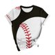 thumbnail image 2 of Tops de Ajuste Suelto para las Mujeres Sudadera Casual Impresa Manga Corta Cuello Redondo Superior, Poliéster, 2 of 3