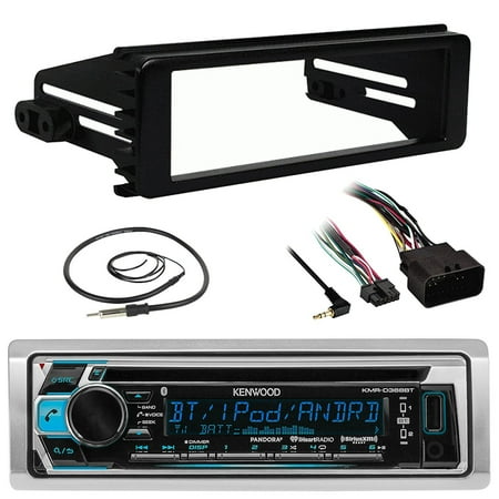 Kenwood KMR_D368BT Stereo Receiver CD MP3 Player Head Unit _ Bundle Combo With Metra 99_9600 Single DIN Dash Installation Kit