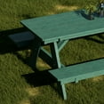 thumbnail image 3 of Wildridge Heritage 72 in. Picnic Table with Attached Benches, Turf Green - Outdoor Weather Resistant HDPE Picnic Table for Patio, Porch, Deck, Lawn, 3 of 4