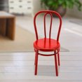 thumbnail image 4 of 1/24 Metal Craft Dollhouse Miniature Dining Chair Furniture Back Chair Red, 4 of 6