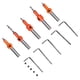 thumbnail image 4 of Ouitble broca de contrasumidor Juego de 5 Piezas Brocas de Avellanado de Alta Dureza para Madera, Taladro de Carpintería, Brocas de Paso, Fuerza de Corte Potente, 4 of 8