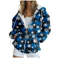 thumbnail image 2 of WXLWZYWL Oversized Hoodie for Women Zip Up Christmas Bell Y2K Fleece Long Sleeve Jacket Coat Xmas Sweatshrits, 2 of 5