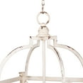 thumbnail image 4 of 18 Inch Chandelier, Birdcage Design Iron, Farmhouse Weathered Antique White, 4 of 7