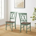 thumbnail image 2 of Pemberley Row Wood Distressed Teal Dining Chair Traditional 39" Unassembled, 2 of 9
