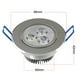 thumbnail image 4 of Toystoory Foco empotrable de luz de techo LED regulable de 3 * 3W Blanco frío 100-140V Iluminación y accesorios cálido Toystoory HA025577-02, 4 of 6