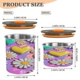 thumbnail image 3 of Food Storage Can - Keep Coffee Tea Flour & More Fresh - Ideal for Cereal Nuts & Pet Food Cute Daisies and Hearts900ml, 3 of 9