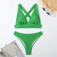 thumbnail image 6 of Sngxgn Bikini Women High Waisted Swimsuit High Cut Bathing Suit(Green,L), 6 of 7