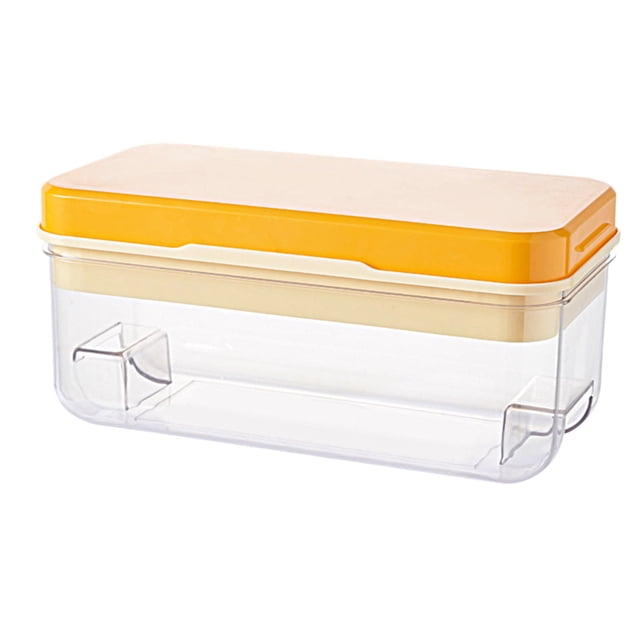 Bandeja para cubitos de hielo con tapa y recipiente, 32 bandejas de hielo para congelador, bandejas para cubitos de hielo para congelador con 1 bandeja, recipiente, tapa y pala para hielo,