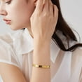 thumbnail image 6 of 18K Gold Plated Love Friendship Bracelet with Cubic Zirconia Stones Bangle Cuff Best Gifts with Crystal for Mother's Day Valentine's Day Wedding Couples and Birthdays, 6 of 6