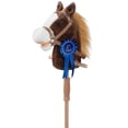 thumbnail image 1 of Palo de peluche Horse HollyHome Chocolate con cinta desmontable, 1 of 6