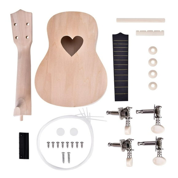 Ccdes 21inch Basswood 4 String Ukelele DIY Kit Instrument Accessory,DIY Ukelele, Instrument Accessory