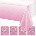 thumbnail image 3 of 1Pc Pink Plastic Tablecloth For Parties Gradient Pastel Pink Disposable Tablecloth For Rectangular Tables Light Pink Sprin, 3 of 9