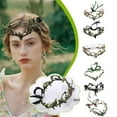 thumbnail image 4 of Handmade Forest Leaf Crown, Fairy Leaf Enchanted Elven, Crown Tiara, 4 of 6