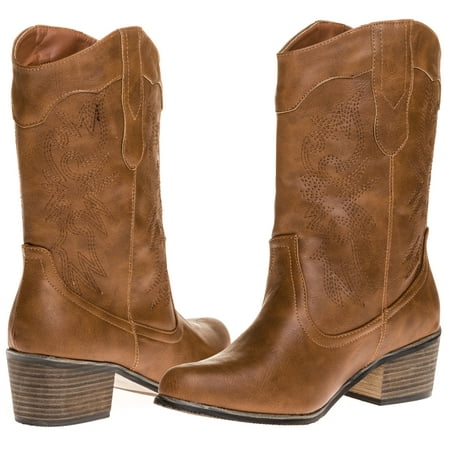 Sara Z Ladies Pu Cowboy Boot