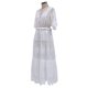 thumbnail image 4 of Vestido Largo Con Cuello En V Profundo Vestido maxi floral con botones Elegante atuendo diario de estilo bohemio (Blanco XXL) Ygjytge para Mujer Blanco T S, 4 of 8
