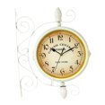 thumbnail image 2 of Double Sided Wall Clock Classical Mute Clock For Living Room White, 2 of 6