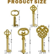 10 Pack Skeleton Key Sets for Vintage Old Furniture, Antique Furniture, Cabinet Doors, Grandfather Clocks, Drawers and More