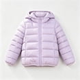 thumbnail image 5 of ZBSOKO Kids Puffer Jackets Hooded Full Zip Winter Outerwear with Pocket Lightweight Solid Color Padded Coats Warm Clothes Sizes 0-15 Years, 5 of 7