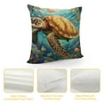 thumbnail image 4 of COMIO  Sea Turtle Ocean Life Throw Pillow Covers Pillow Cushion Cases Square Pillowcases for Sofa Bedroom Living Room Car, 4 of 5