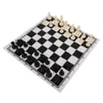 thumbnail image 2 of Herwey Chess Game Set,Chess,Portable Plastic International Chess Medieval Entertainment Board Game Set Black & White, 2 of 8
