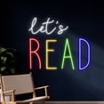 thumbnail image 2 of Handmadetneonsign Custom Let's Read Neon Sign, Name LED Light, Text Led Sign, Personalized Quote, 2 of 5