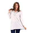 thumbnail image 1 of Peach Couture Embellished Neckline Summer Tunic Cover Ups, 1 of 1